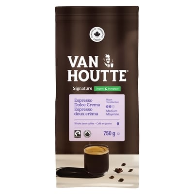 Van Houtte Café en grains Espresso Doux Créma, Torréfaction moyenne 750 g, 4,80 $/100g
