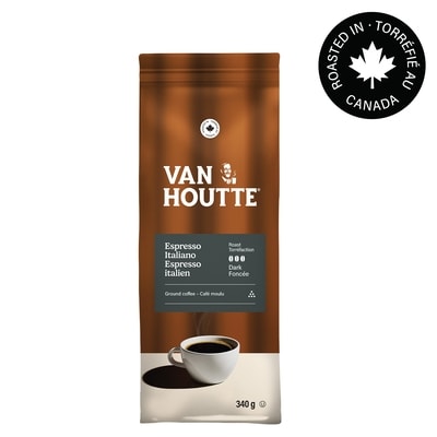 Van Houtte Italiano Espresso, Dark Roast, Ground Coffee 340 g, $5.59/100g