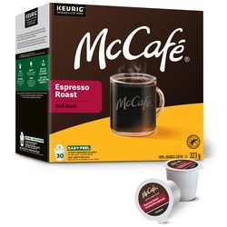 McCafe Premium Espresso Dark Roast, K-Cup Coffee Pods, 30 Count