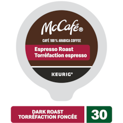 McCafe Premium Espresso Dark Roast, K-Cup Coffee Pods, 30 Count