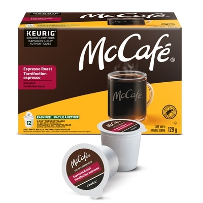 McCafé McCafé Espresso Capsules De Café K-Cup, 12 Unités, Provenant De Sources Éthiques, Pour Les Cafetières Keurig 12 ea, 1,42 $/1ch