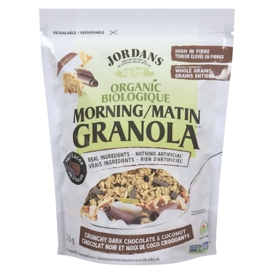Jordans Morning Granola Crunchy Dark Chocolate & Coconut Organic 325 g, $2.46/100g