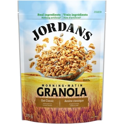 Jordan’s Granola Avoine classique  375 g, 2,13 $/100g
