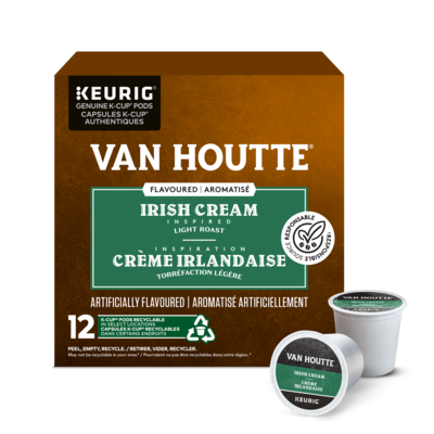 Van Houtte Irish Cream, Light Roast, K-Cup Coffee Pods, 12 Count 12 ea, $1.42/1ea