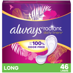 Radiant Daily Liners Long, 46CT