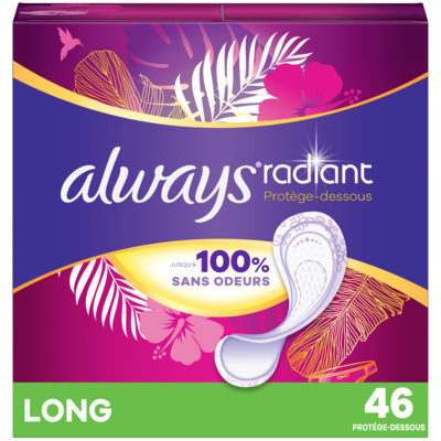 Always Protège-dessous quotidiens Radiant, Longs, 46 U 46 ea, 0,14 $/1ch