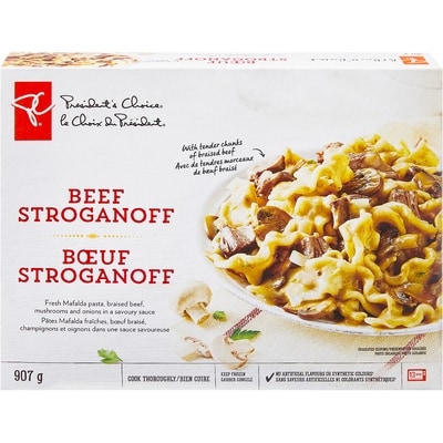 President's Choice Beef Stroganoff 907 g, $1.76/100g