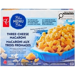 PC Blue Menu Three-Cheese Macaroni 1.13 kg, $0.80/100g
