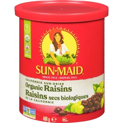 Sunmaid California Sun-Dried Organic Raisin 400 g, $2.00/100g