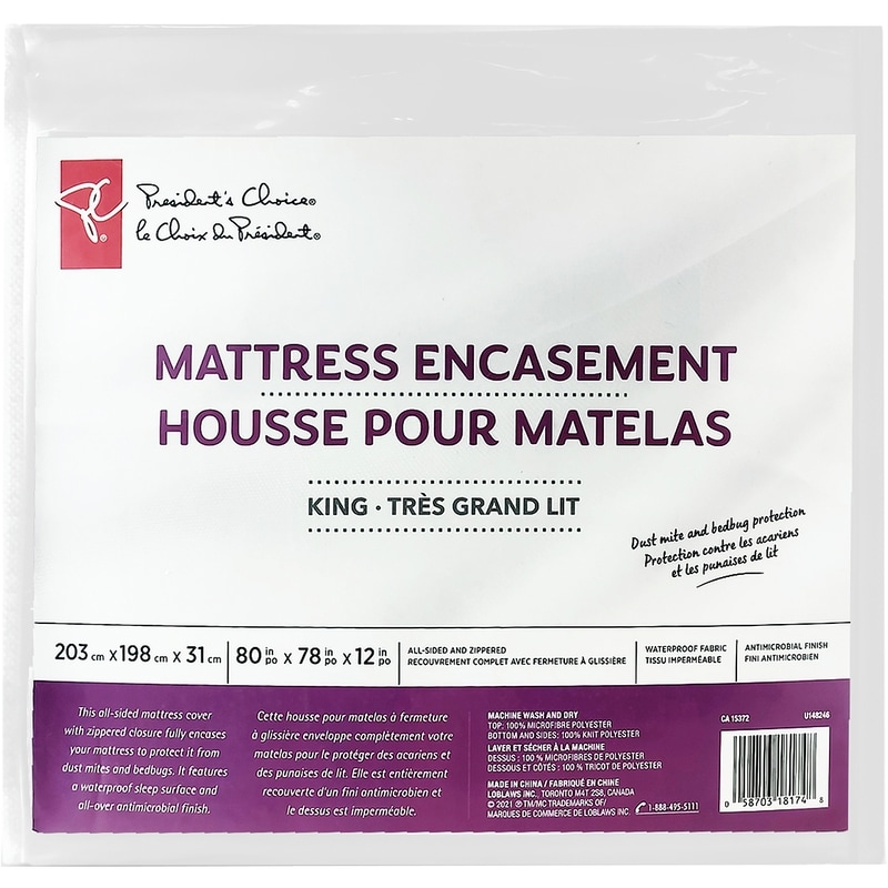 President's Choice King Mattress Encasement