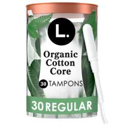 Tampons Regular Absorbency, Made with Organic Cotton, 30 CT