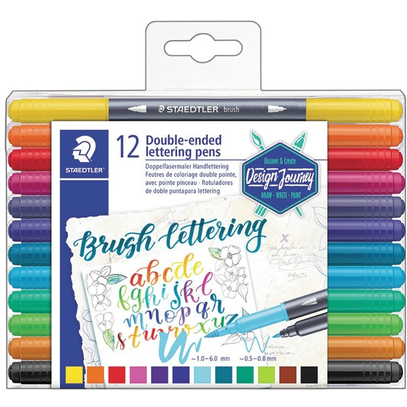 Design Journey Brush Lettering Double-ended pens 