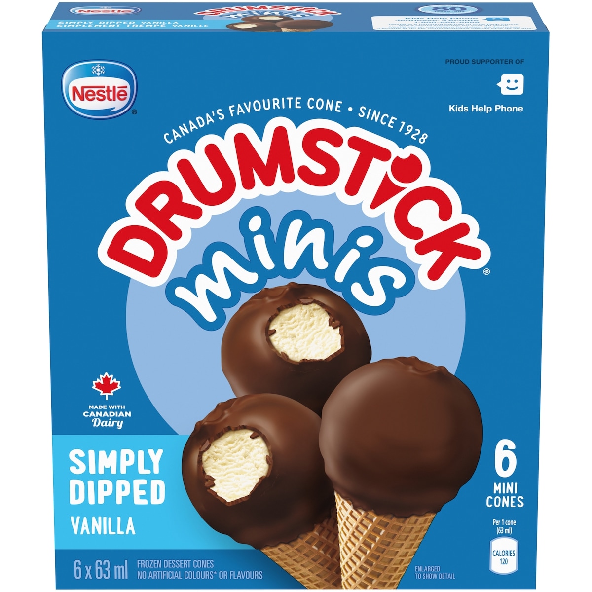 Nestlé Minis Simply Dipped Vanilla Frozen Dessert Cones 378 ml, $2.11/100ml