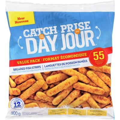 Catch of the Day Languettes de poisson panées format économique Prise du jour 900 g, 1,28 $/100g