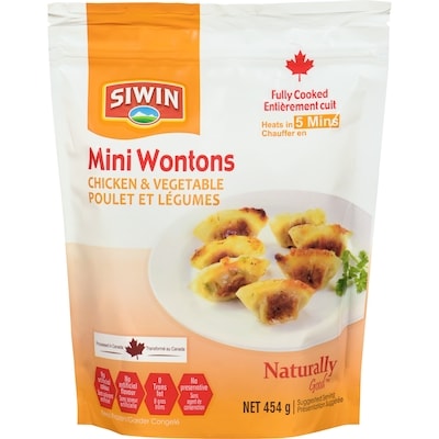 Siwin Chicken & Vegetable Mini Wontons 454 g, $1.54/100g