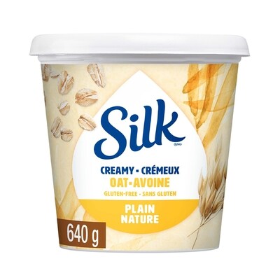 Silk Oat Yogurt, Plain, Dairy Free 640 g, $1.17/100g