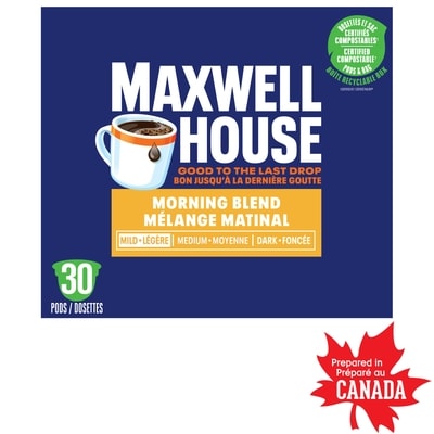 Maxwell House Morning Blend Coffee Certified Compostable K-Cup Coffee Pods 285 g, $7.01/100g
