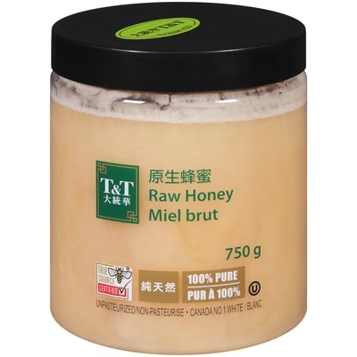 T&T Raw Honey 750 g, $1.87/100g