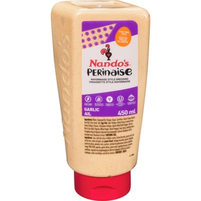 Nando’s Vinaigrette Style Mayonnaise Perinaise Ail 450 ml, 1,33 $/100ml