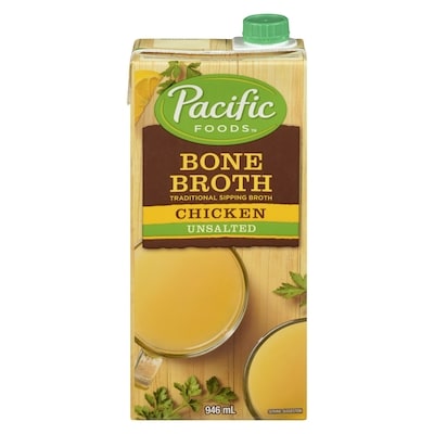 Pacific Foods Unsalted Chicken Bone Broth 946 ml, $1.00/100ml