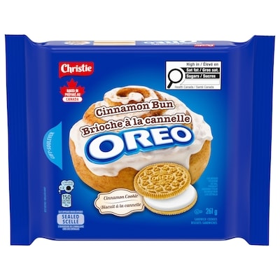 Christie OREO Brioche à la cannelle, emballables, grignotables et toujours trempés 261 g, 1,91 $/100g