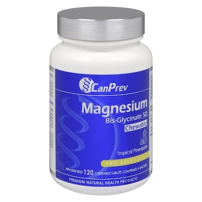 CanPrev Magnesium Bis-Glycinate 50 Chewable Tropical Pineapple 120 ea, $0.17/1ea