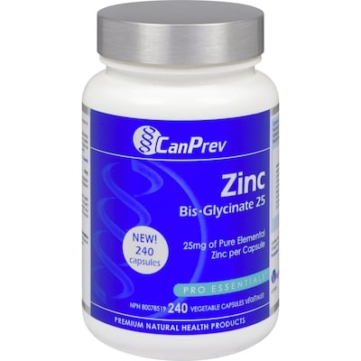 CanPrev Zinc Bis-Glycinate 25  240 ea, $0.11/1ea