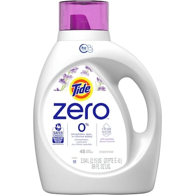 Tide Zero Liquid Laundry Detergent, Soft Lavender Scent, CleanScent Technology 2.04 l, $0.83/100ml