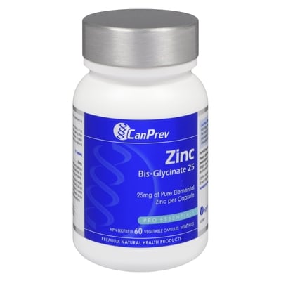 CanPrev Zinc Bis-Glycinate 25  60 ea, $0.15/1ea