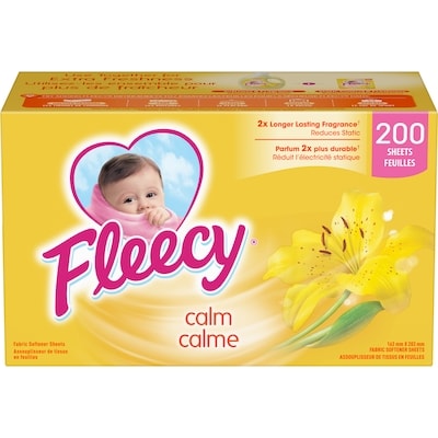 Fleecy Feuilles Pour Sécheuse Aroma Therapy, Calme 200 ea, 0,07 $/1ch