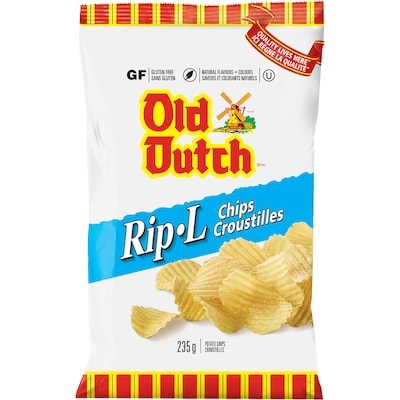 Old Dutch Plain Chips 235 g, $1.70/100g