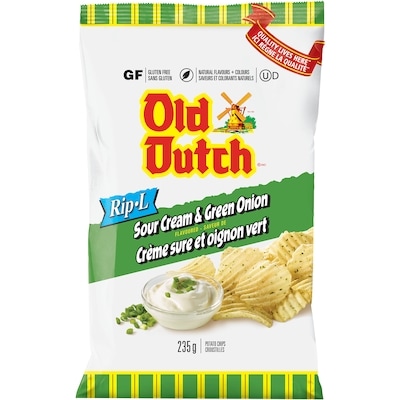 Old Dutch Od Rip-L Creme Sure Et Oignon 235 g, 2,12 $/100g