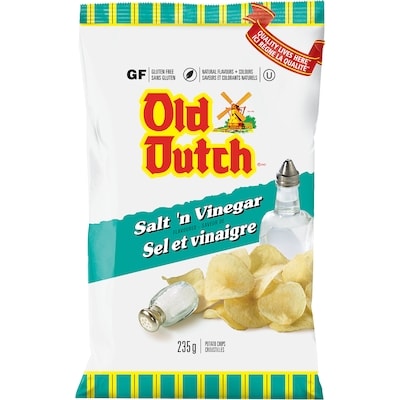 Old Dutch Salt and Vinegar Chips 235 g, $1.70/100g