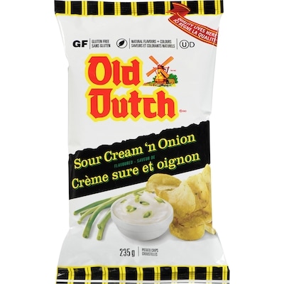 Old Dutch Potato Chips Sour Cream 'n Onion Flavoured 235 g, $1.78/100g