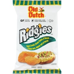 Ridgies Potato Chips Sour Cream, Green Onion, & Bacon Flavour