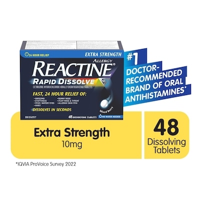 Reactine Extra Strength Rapid Dissolve Tablets 48 ea, $0.81/1ea