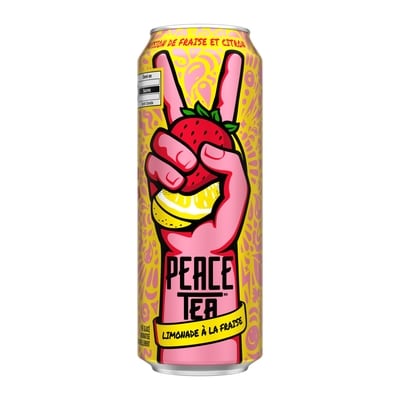 Peace Tea Thé Glacé Passion fraise et citron Cannette 695 ml, 0,33 $/100ml