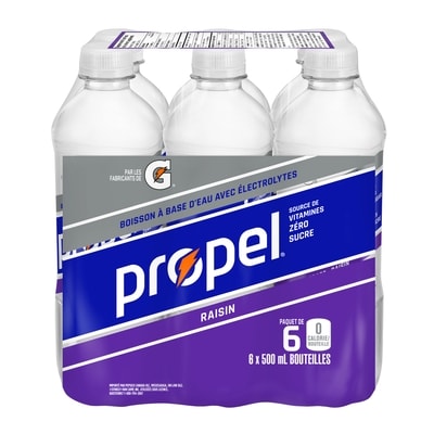 Propel Eau de raisin 6x500.0 ml, 0,24 $/100ml
