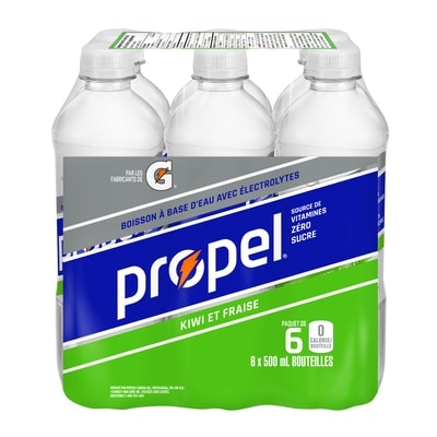 Propel Eau fraise-kiwi 6x500.0 ml, 0,28 $/100ml