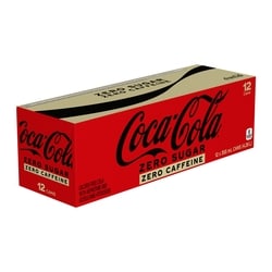 Coca-Cola Cola Zero Sugar Zero Caffeine Fridge Pack Cans - 12x355