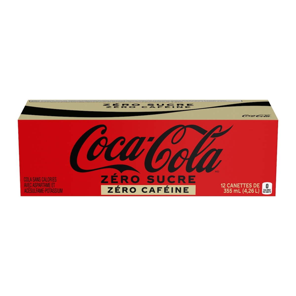 Coca-Cola Cola Zero Sucre Zéro Caféine Fridge Pack Cannettes 12x355.0 ml, 0,20 $/100ml