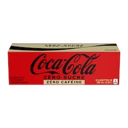 Coca-Cola Cola Zero Sucre Zéro Caféine Fridge Pack Cannettes 12x355.0 ml, 0,20 $/100ml