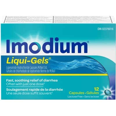 Imodium Gélules LIQUI-GELS 12 ea, 1,75 $/1ch