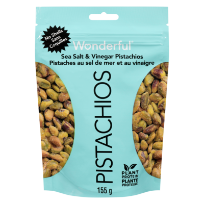 Wonderful No shell Pistachios, Sea Salt & Vinegar 155 g, $7.74/100g