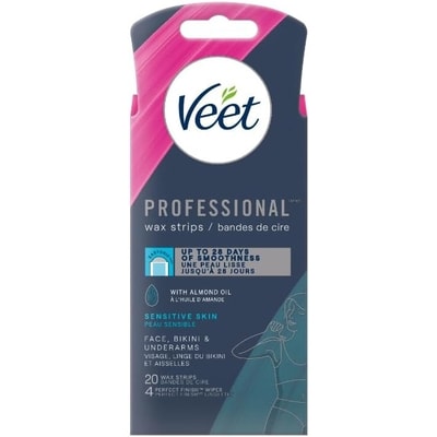 Veet Professional Wax Strips for Face, Bikini, & Underarms 20 ea, $0.48/1ea