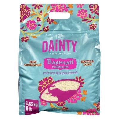 Riz Dainty Extra Long Basmati Prémium Riz Aromatisé 3.63 kg, 0,69 $/100g