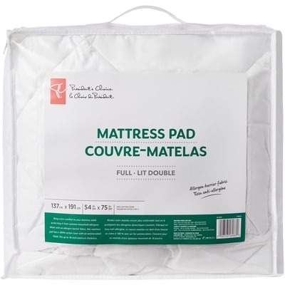 le Choix du Président President's Choice Couvre-matelas pour lit double, housse 100 % coton, tissu anti-allergène 1 ea, 50,00 $/1ch