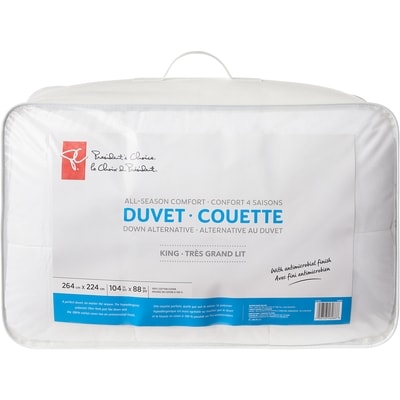 President's Choice All-Season Comfort Duvet, Down Alternative, King 1 ea, $120.00/1ea