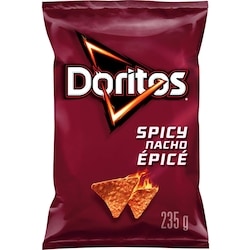 Doritos Chips tortilla aromatisées Nacho épicé 235 g, 2,34 $/100g