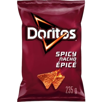 Doritos Chips tortilla aromatisées Nacho épicé 235 g, 2,34 $/100g